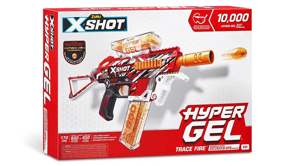 El ZURU X-Shot Hyper Gel Trace Fire vuelve a hacer que los adolescentes jueguen como niños.