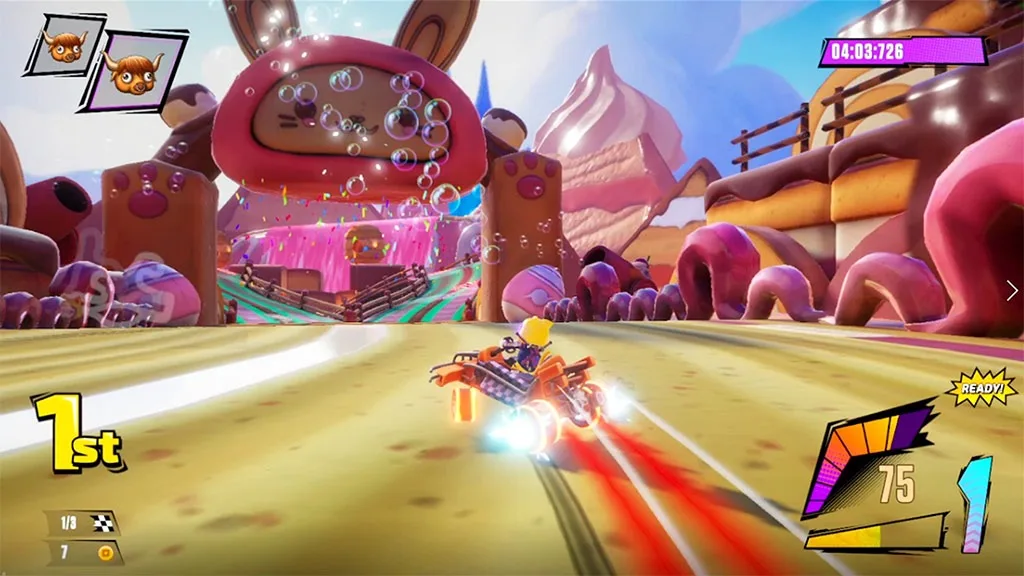 La carrera "Oh Baby Kart" con personajes de SpongeBob comienza