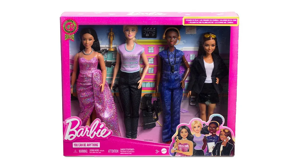 La colección que presenta la carrera de Barbie del año celebra a las mujeres que trabajan en la industria del cine.