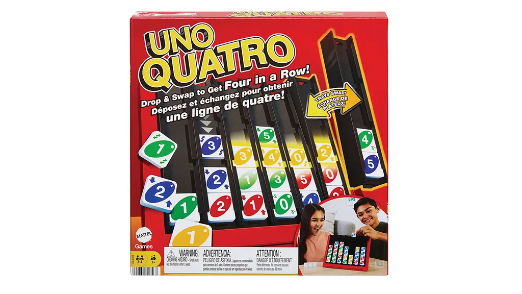 ¡Sal a jugar en grupo con Mattel UNO Quatro!