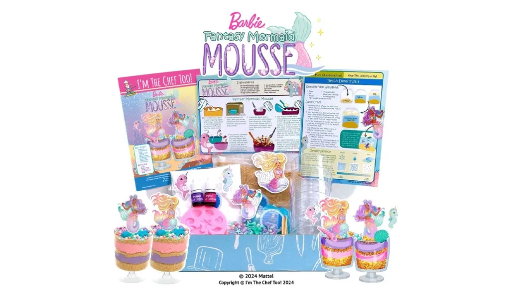 Estos conjuntos de repostería con temática de Barbie combinan la ciencia, el arte y la cocina