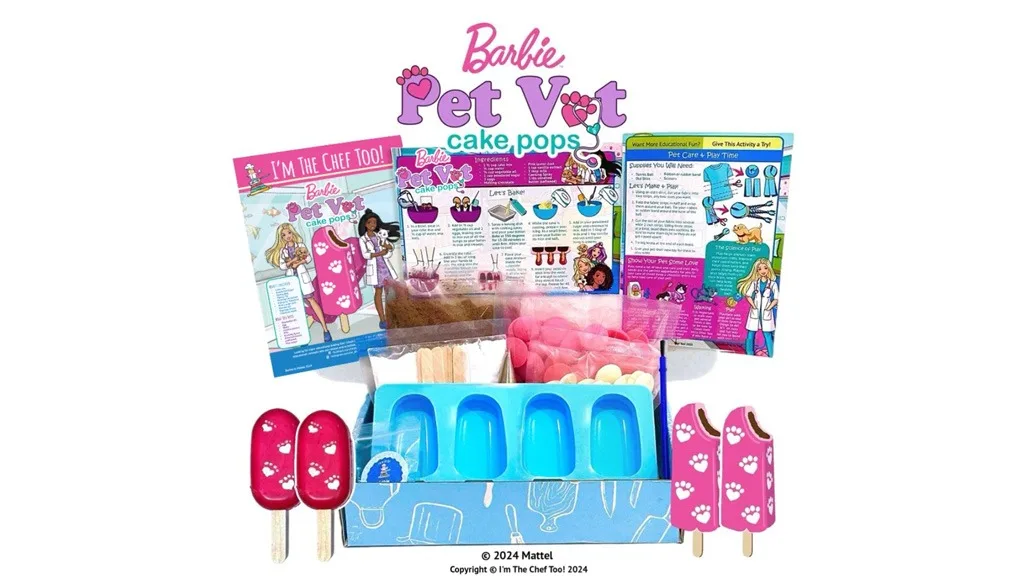 Estos conjuntos de repostería con temática de Barbie combinan la ciencia, el arte y la cocina