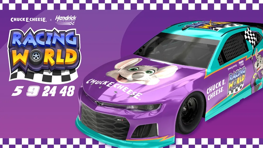 Chuck E. Cheese entra en el mundo de las carreras con los nuevos productos de Hendrick Motorsports