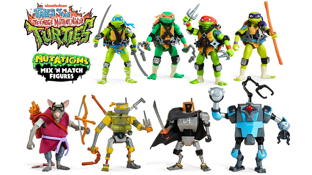 Habrá una emocionante batalla con las figuras de acción de Mix & Match Teenage Mutant Ninja Turtles