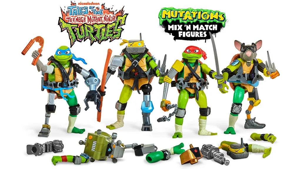 Habrá una emocionante batalla con las figuras de acción de Mix & Match Teenage Mutant Ninja Turtles
