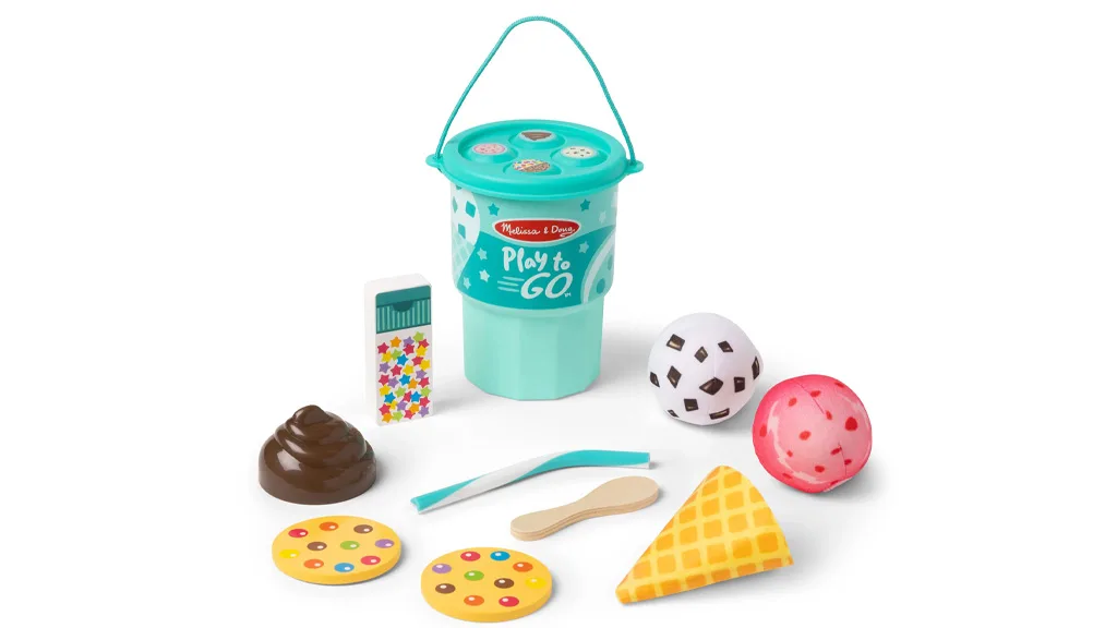 Presentación de juguetes: Melissa & Doug Play To Go Cookies & Cake y sets de juego de Ice Cream