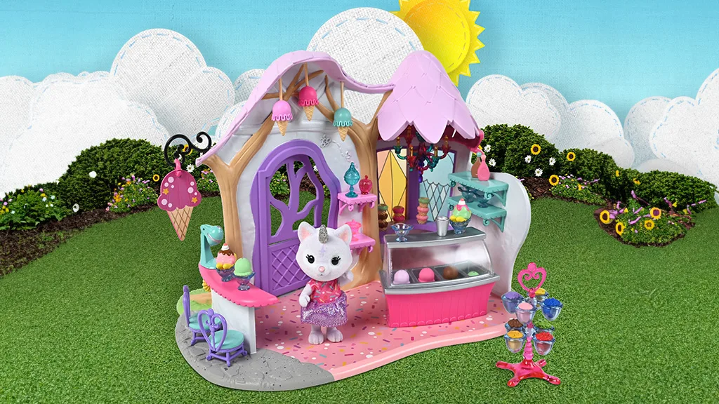 Presentación de juguetes: Sunny Days Entertainment - Honey Bee Acres: Heladería de Cristal Arcoíris