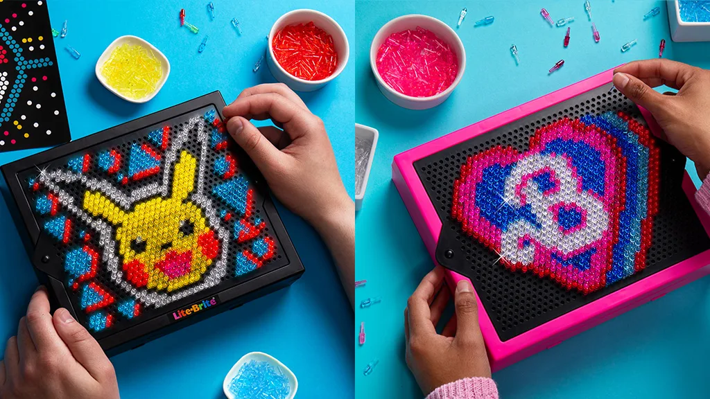 Presentación de juguetes: Basic Fun! Lite-Brite Super Brite HD Pokémon & Barbie sets