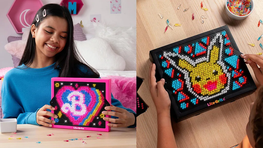 Presentación de juguetes: Basic Fun! Lite-Brite Super Brite HD Pokémon & Barbie sets