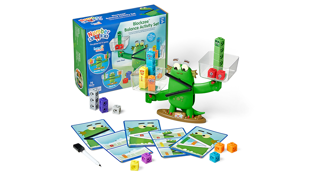 Presentación de juguetes: la novedad de hand2mind Blockzee Balance Cubos Numéricos