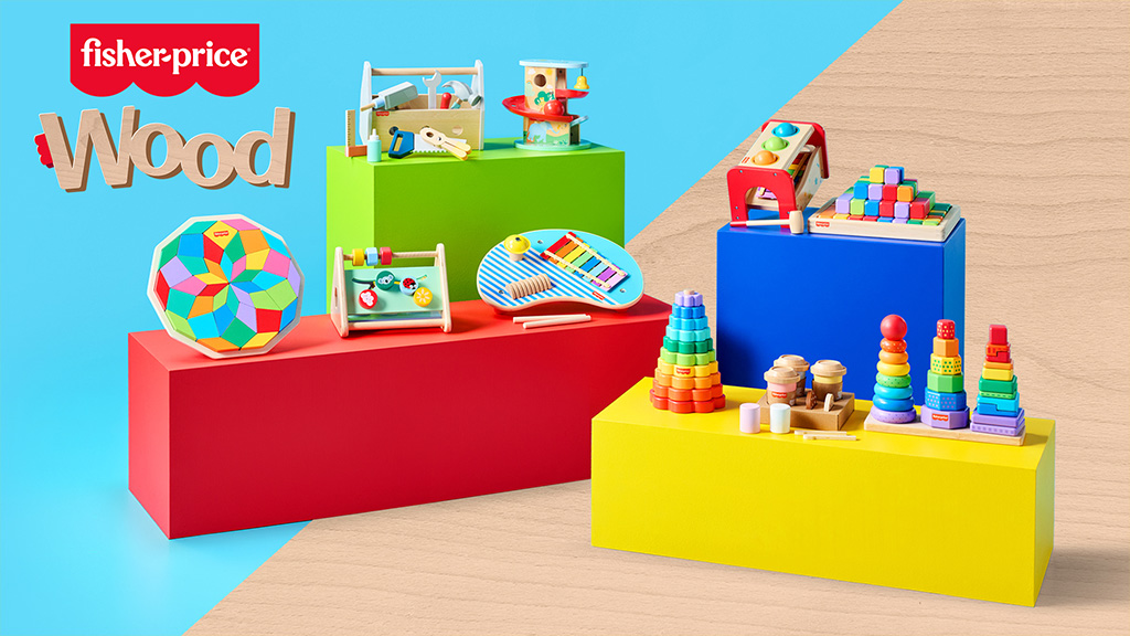 La nueva colección de juguetes de madera de Fisher-Price es colorida y divertida