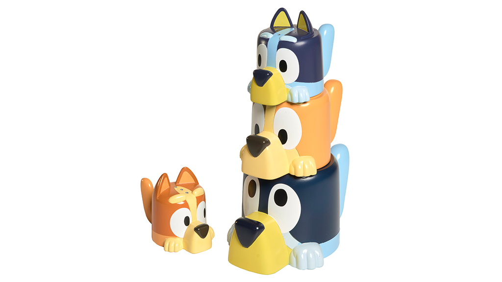 Presentación de juguetes: TOMY Toomies Bluey torre familiar de construcción
