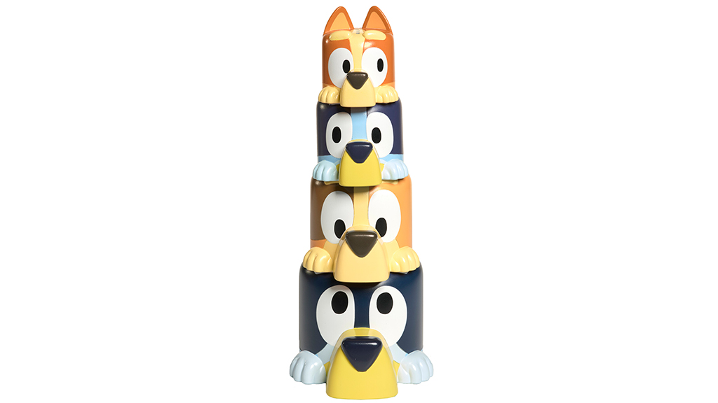 Presentación de juguetes: TOMY Toomies Bluey torre familiar de construcción