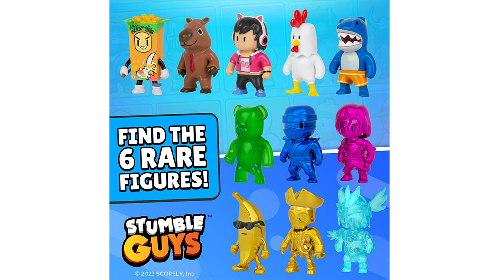 Presentación de juguetes: PMI Kids Worlds Stumble Guys figuras coleccionables caja deluxe de 6 piezas