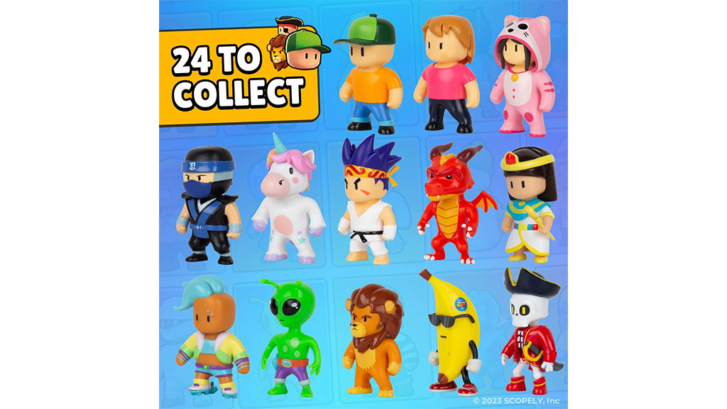 Presentación de juguetes: PMI Kids Worlds Stumble Guys figuras coleccionables caja deluxe de 6 piezas