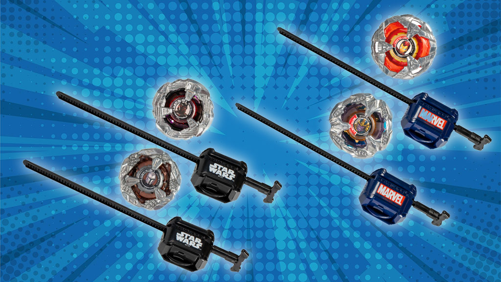 Hasbro lanza nuevos sets de Beyblade que mejoran el mundo de Star Wars y Marvel.