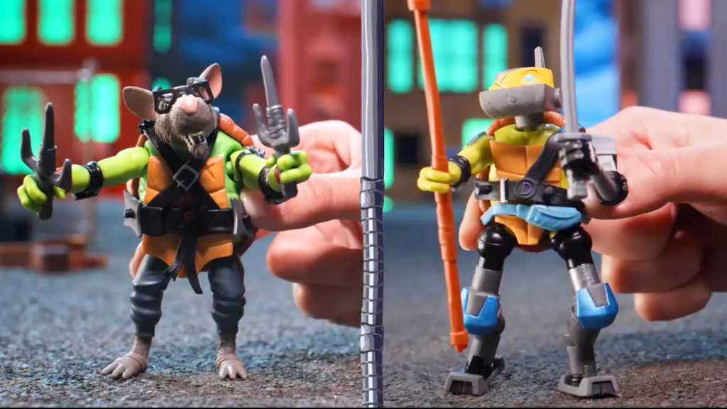 Presentación de juguetes: Playmates Toys Teenage Mutant Ninja Turtles serie de animación figuras básicas Mix N Match