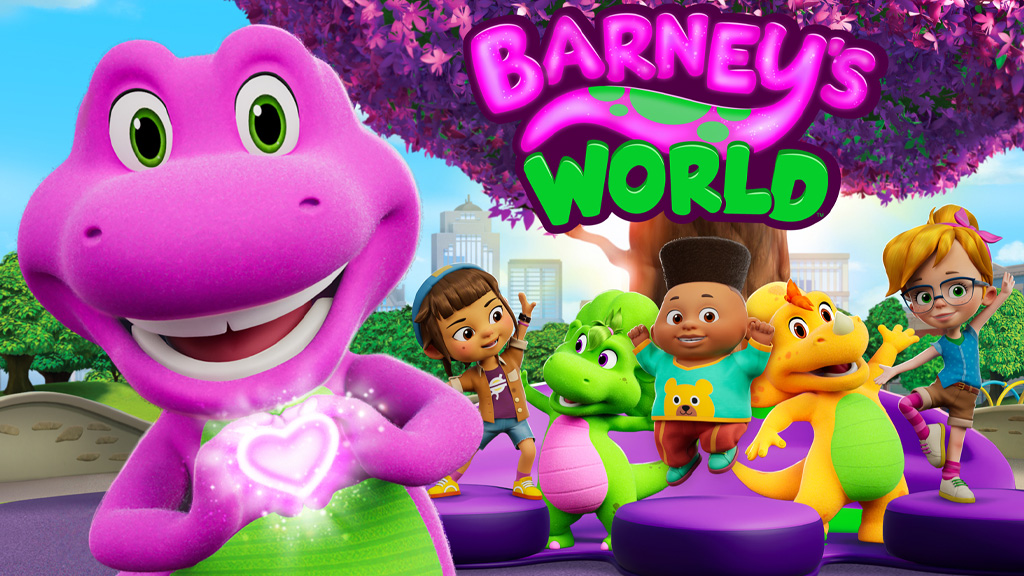 Podemos echar un vistazo al regreso de Barney con la nueva serie animada, el mundo de Barney