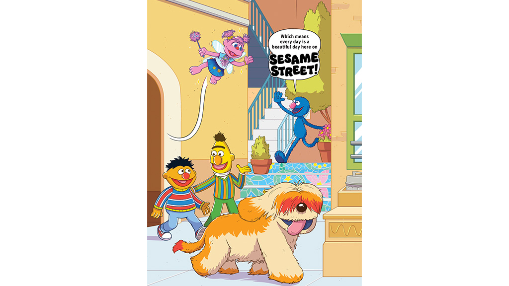 Abre el cómic de Sesame Street con la historia "Grover da una mano"