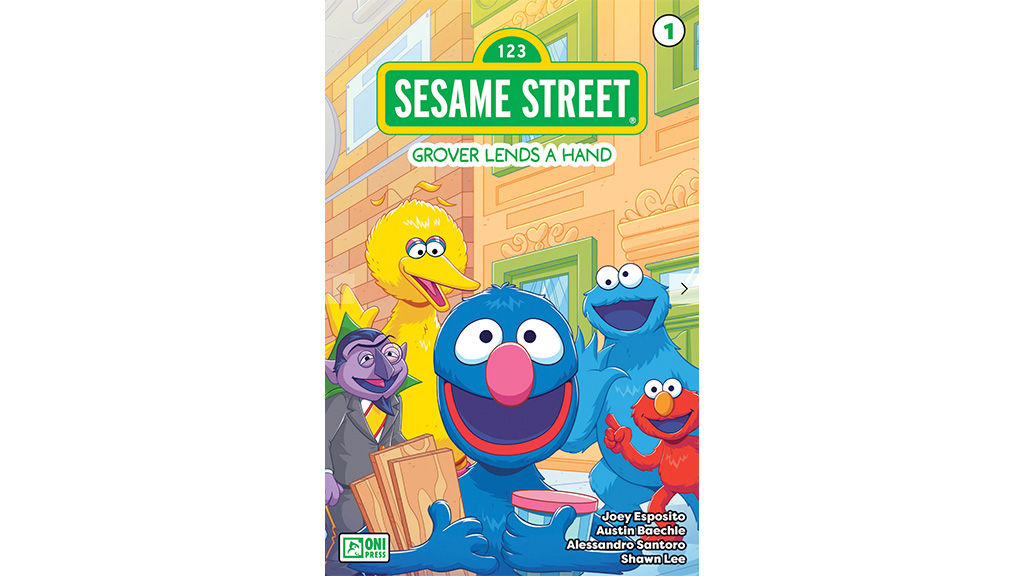 Abre el cómic de Sesame Street con la historia "Grover da una mano"