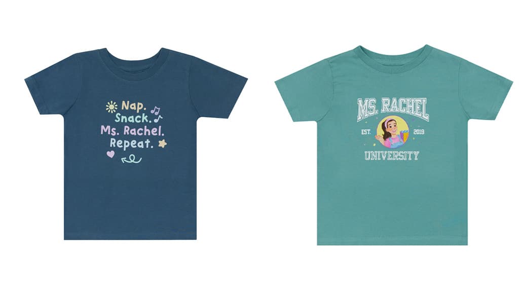 Viste a tu hijo con ropa temática de Ms. Rachel