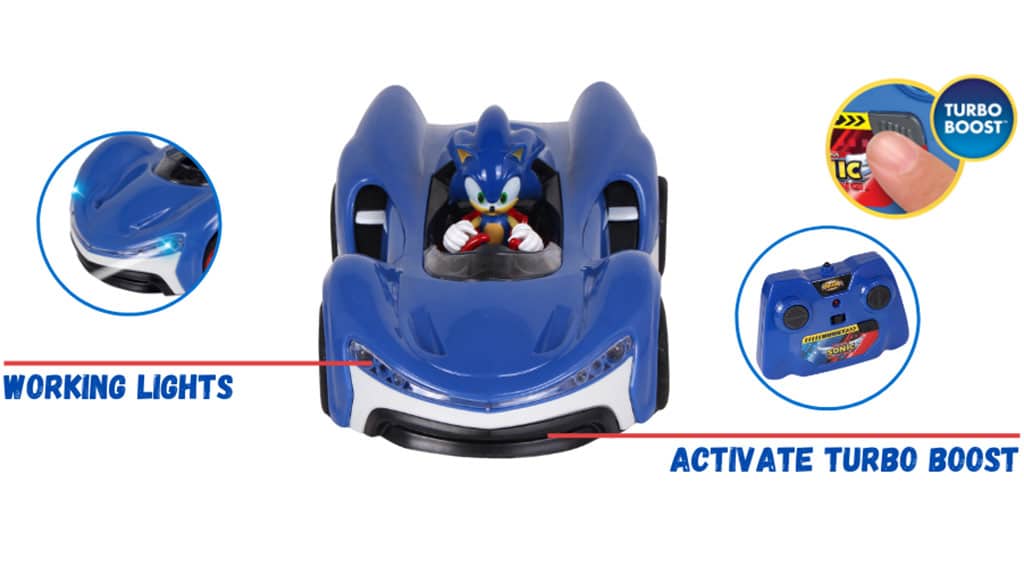 Presentación de juguetes: NKOK Team Sonic Racing R/C Turbo Boost coche teledirigido
