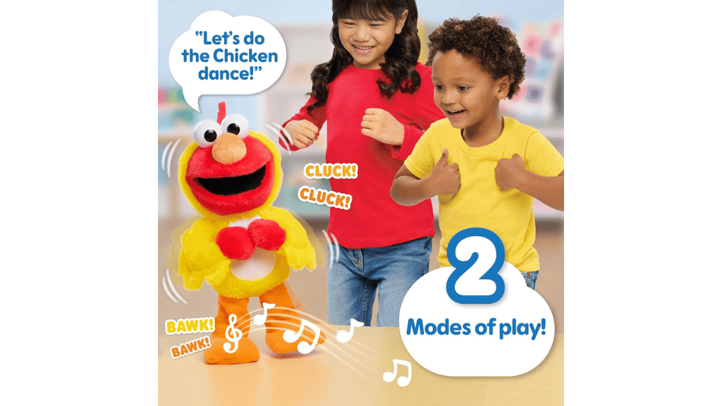 Presentación de juguetes: Sesame Street Elmo el pollo bailarín figura de peluche interactiva