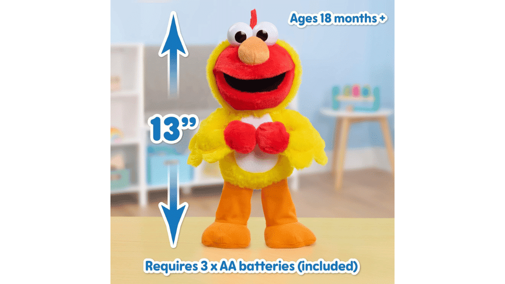 Presentación de juguetes: Sesame Street Elmo el pollo bailarín figura de peluche interactiva