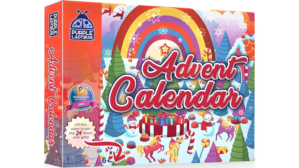 Presentación de juguetes: Calendario de adviento de mariquita morada 2024