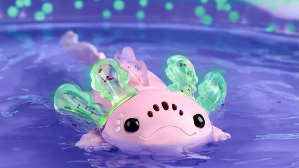 WowWee Fingerlings axolote bebé interactivo con piscina inflable