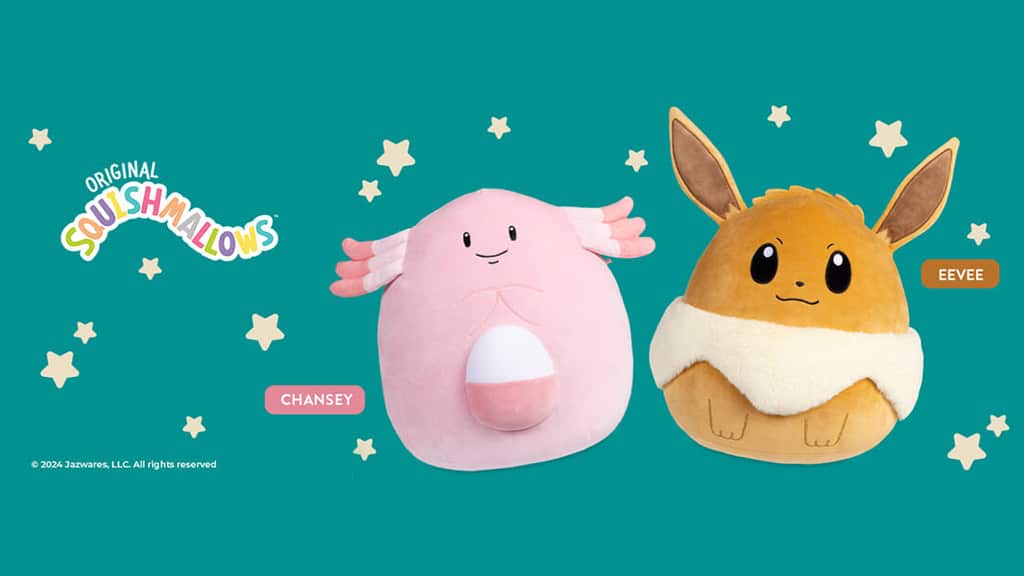 Eevee y Chansey de Pokémon también se convierten en Squishmallow