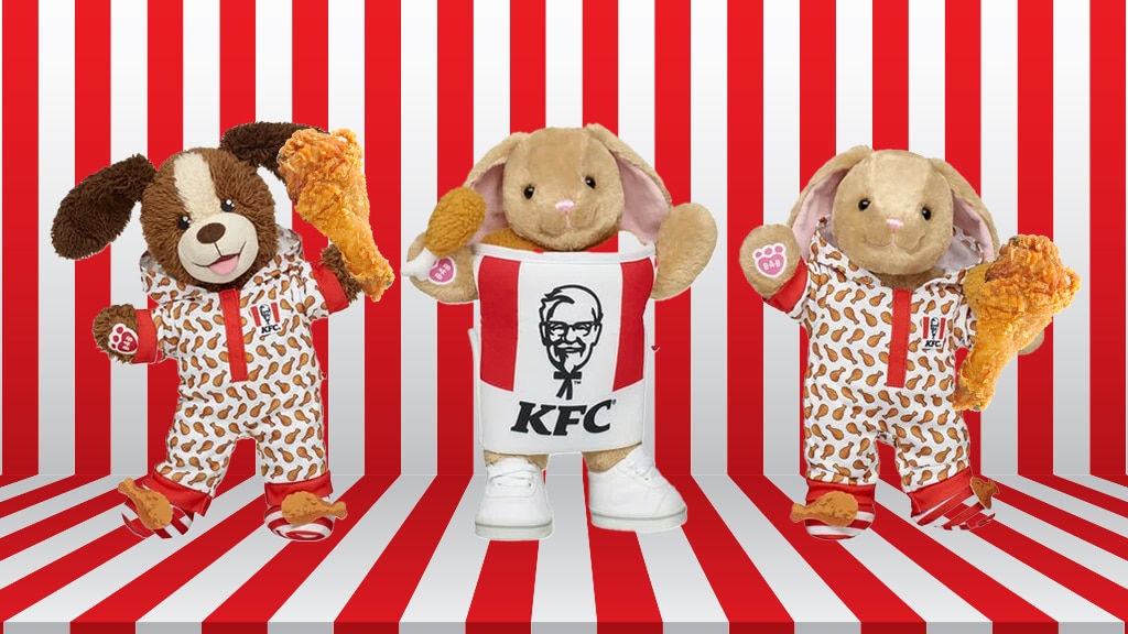 La colaboración entre KFC y Build-A-Bear para una adorable (y deliciosa) colección de peluches