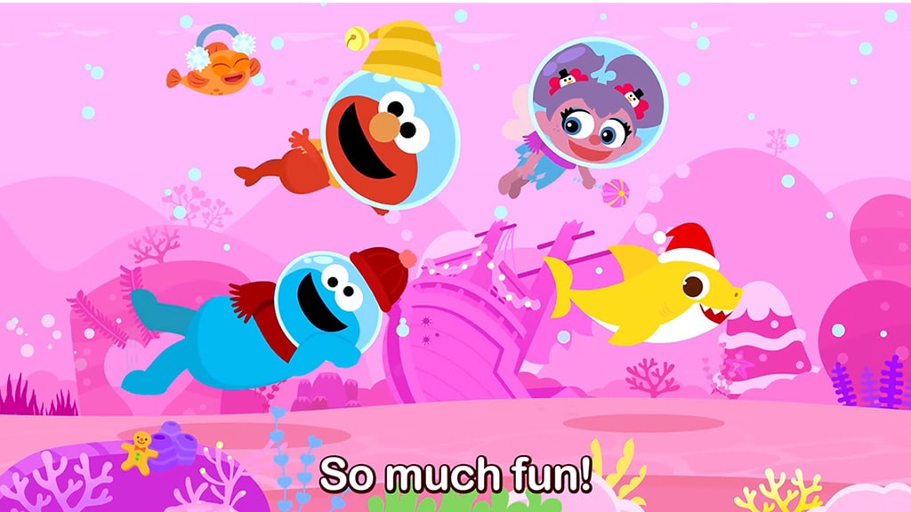 Los personajes de Sesame Street se sumergen en el océano de Baby Shark por una melodía festiva