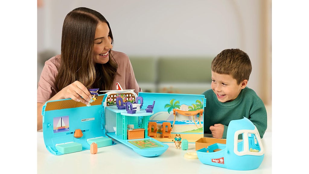 Moose Toys Bluey 3 en 1 avión transformable juego set