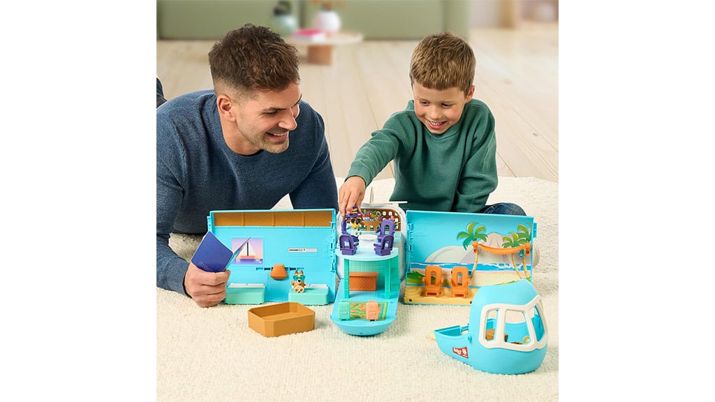Moose Toys Bluey 3 en 1 avión transformable juego set
