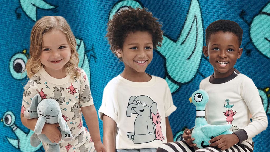 Los personajes de Mo Willems se preparan para la hora de dormir con una nueva colección de pijamas
