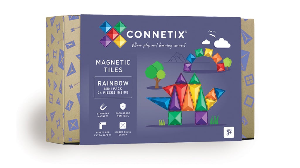 Connetix 24 piezas mini paquete arcoíris