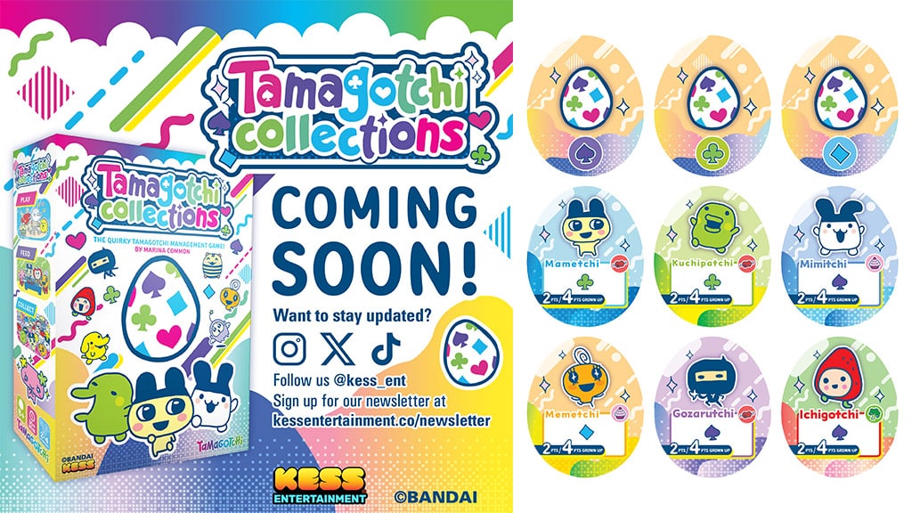 Agrega personajes únicos de Tamagotchi a este encantador nuevo juego de mesa