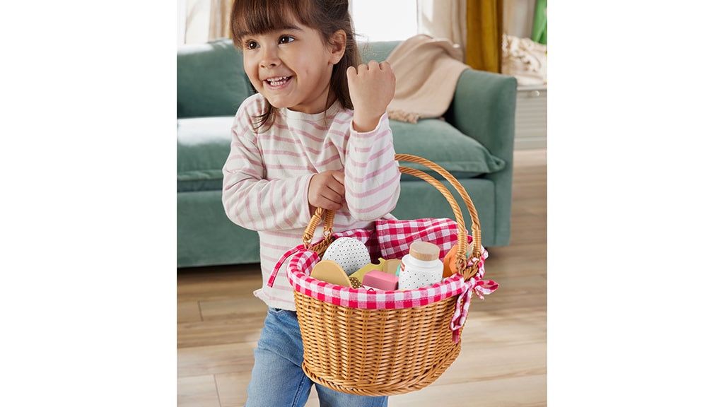 Juego de cesta de picnic de madera de Mattel Fisher-Price