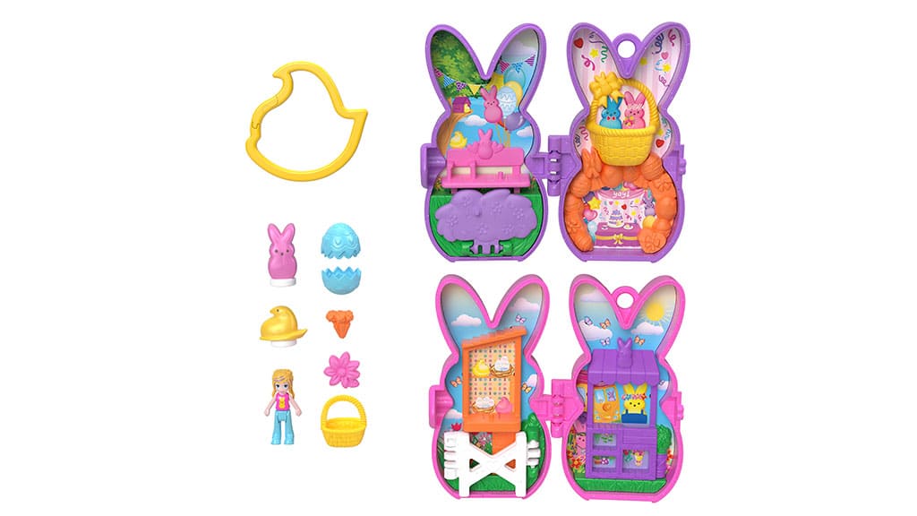 ¡Salta a la primavera con los mini sets de juego Peeps x Polly Pocket!