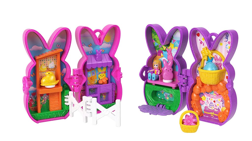 ¡Salta a la primavera con los mini sets de juego Peeps x Polly Pocket!