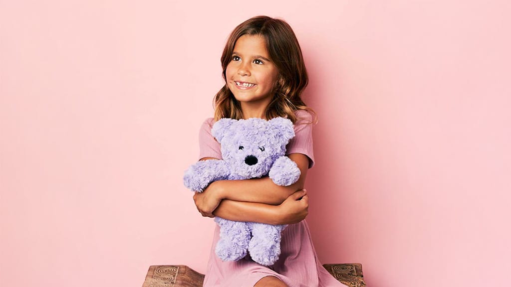 Warmies oso rizado morado
