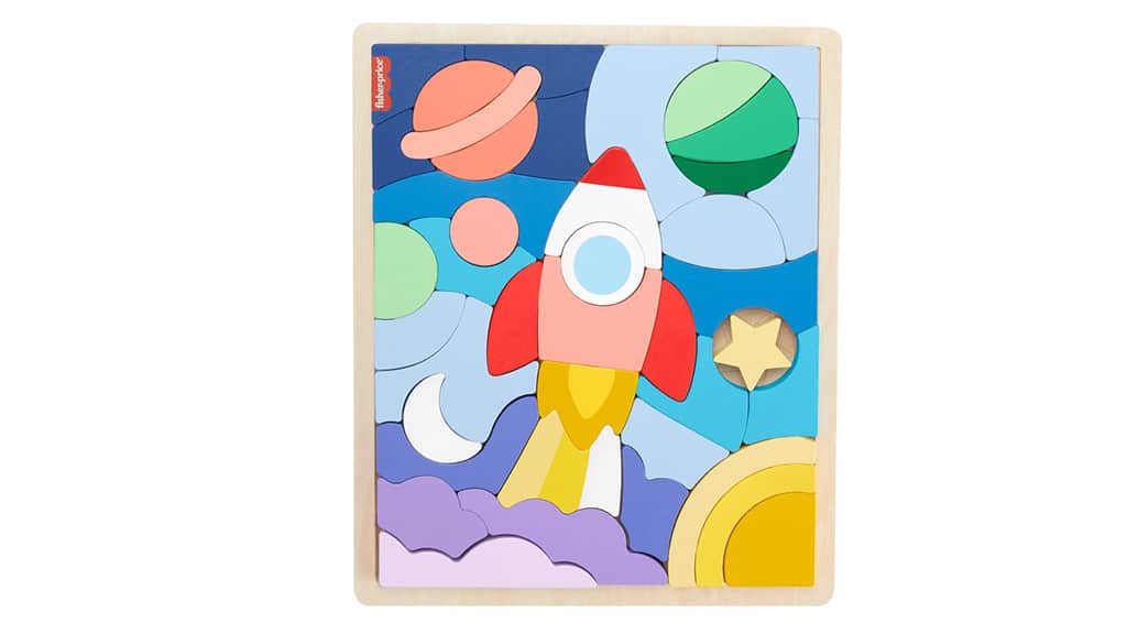Mattel Fisher-Price bloques de madera del espacio rompecabezas