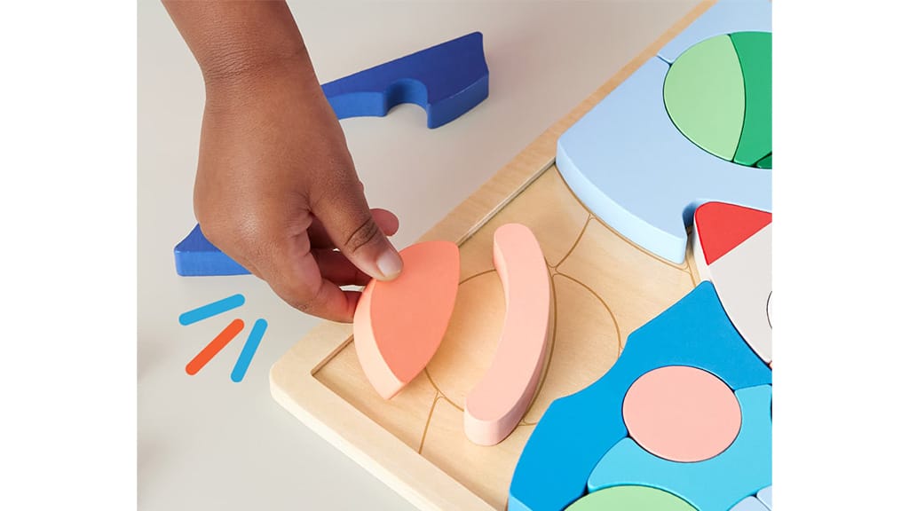 Mattel Fisher-Price bloques de madera del espacio rompecabezas