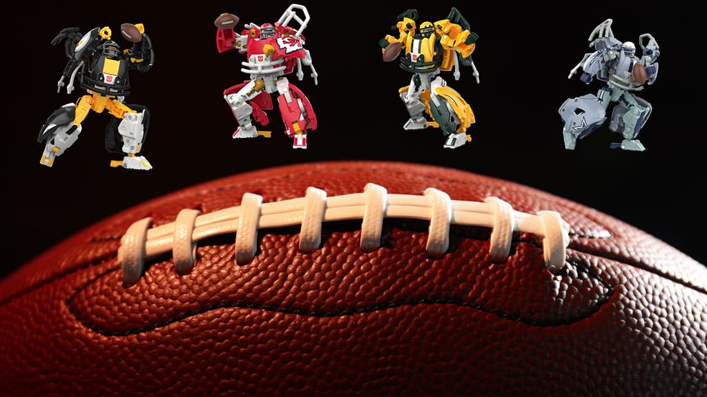 ¡Anima al equipo favorito de la familia con las nuevas figuras de NFL Transformers!