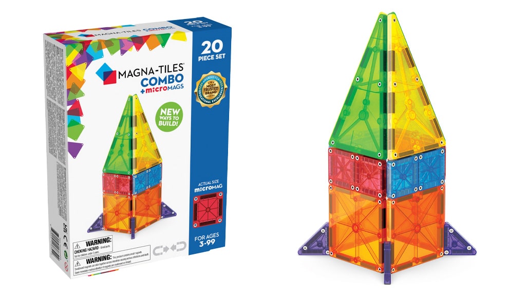 MAGNA-TILES® Juego combinado de 20 piezas