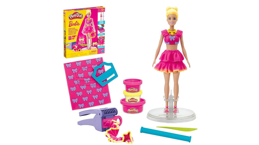 Los niños pueden crear obras dignas de pasarela con los sets de juego Play-Doh Barbie