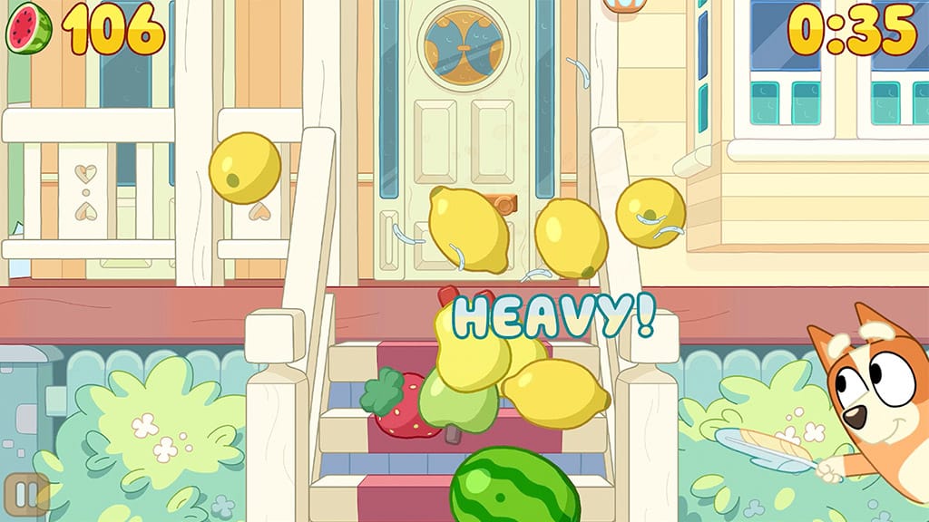 Bluey se une a Fruit Ninja para diversión frutal