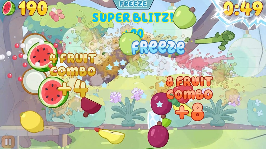 Bluey se une a Fruit Ninja para diversión frutal