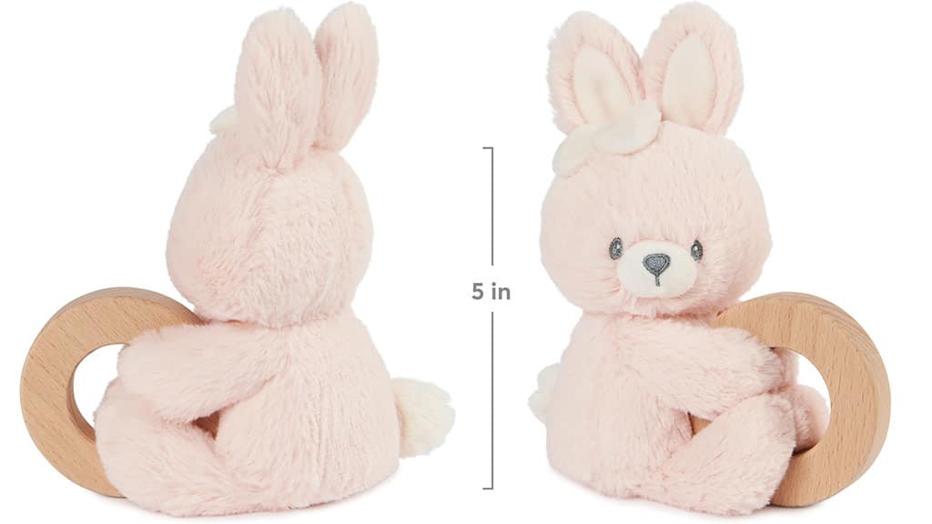 Baby GUND Anillos de sonajero de peluche suave y sostenible